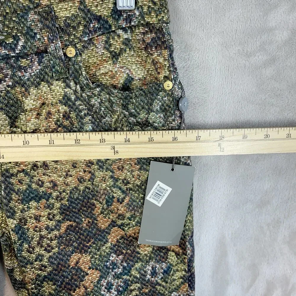 NWT 7 For All Mankind Tapestry Floral Botanical Skinny Jeans Size 12 Regencycore - Picture 11 of 15